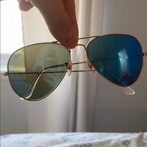 AUTHENTIC Blue aviator RAYBAN sunglasses